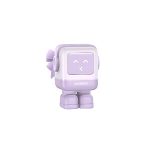 Cargador UGREEN Nexode RG 65W Purple con 3 Puertos USB y Pantalla Emoji | GaN Fast Charger